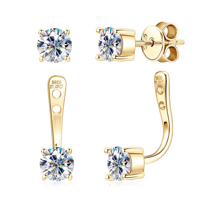 New Stud Earrings 5mm D Color