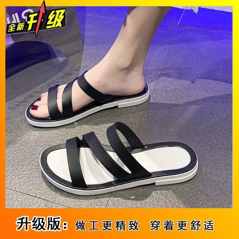 Non-slip Internet celebrity cool slippers women's 2025 spring and summer new outer wear beach shoes open-toed soft-soled sandals waterproof slippers