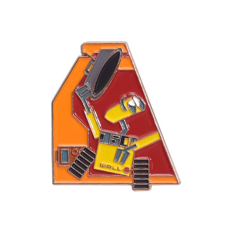 Unique Cartoon Robot Design Alloy Brooch Pin Stylish Anime Character Badge For All Ages