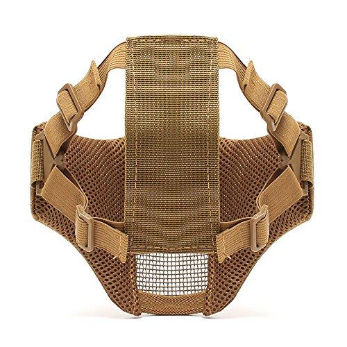 LayLax GARUDA Half Mesh Face Guard, Black, Airsoft Gear, 14426