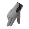 Warm Gloves Outdoor Cycling Gloves Men and Women's Sports Windproof and Cold Zipper Plus Velvet Autumn and Winter Touch Screen Gloves