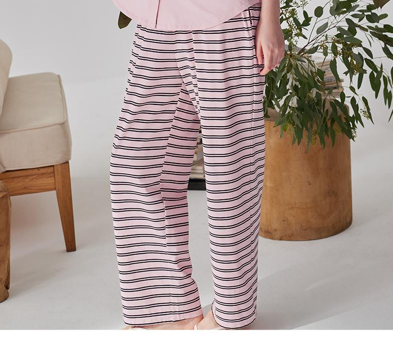 Xuan Liang Sleepwear Women's Summer Thin Cotton Short Sleeved Pants Casual Relaxation Can Be Wearing Outward Large Home Furnishing Set