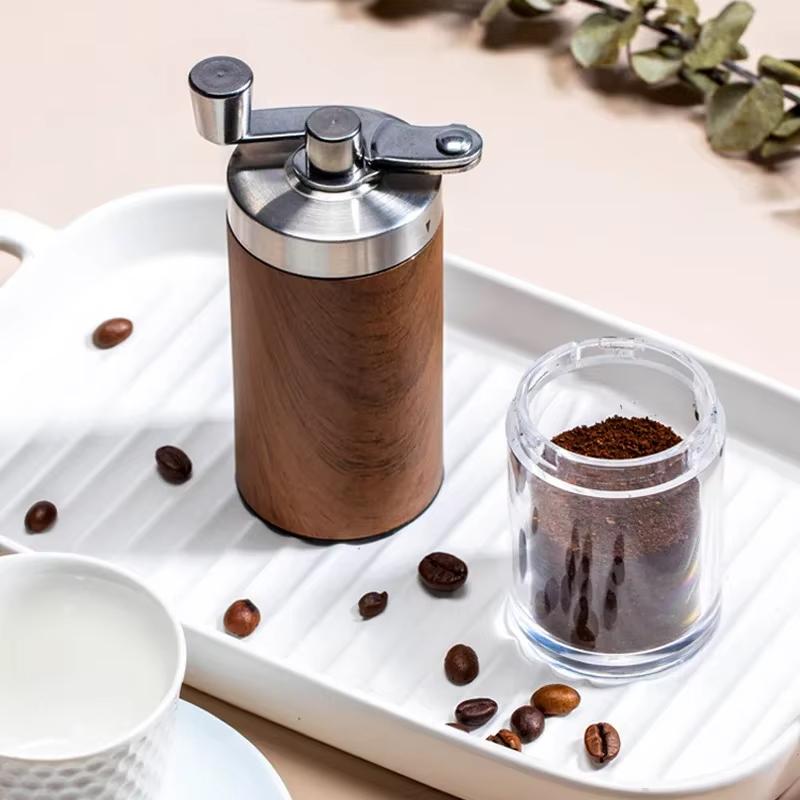 Manual Coffee Grinder Stainless Steel Coffee Grinder Built-In Double Bearing Positioning Adjustable Kitchen Coffee Tool