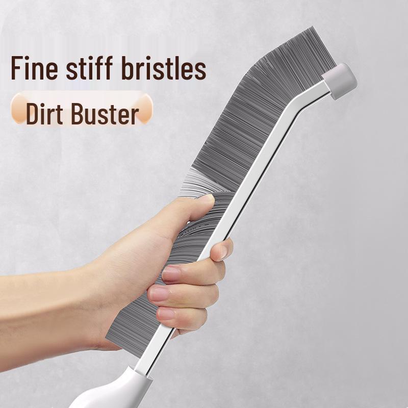 Long-Handled Crevice and Scraper Brush for Cleaning Tile Corners and Floor Gaps