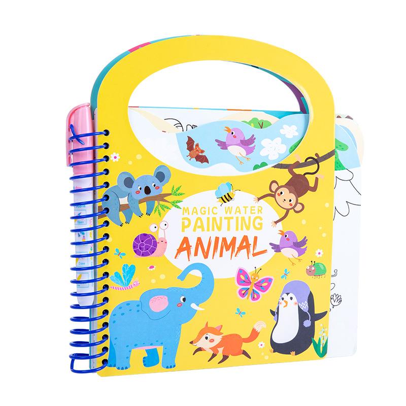 Libro de Dibujo con Agua Mágico para Niños Libro de Colorear Reutilizable DIY Graffiti para Preescolar Juguetes de Dibujo Juguetes de Educación Temprana Regalo