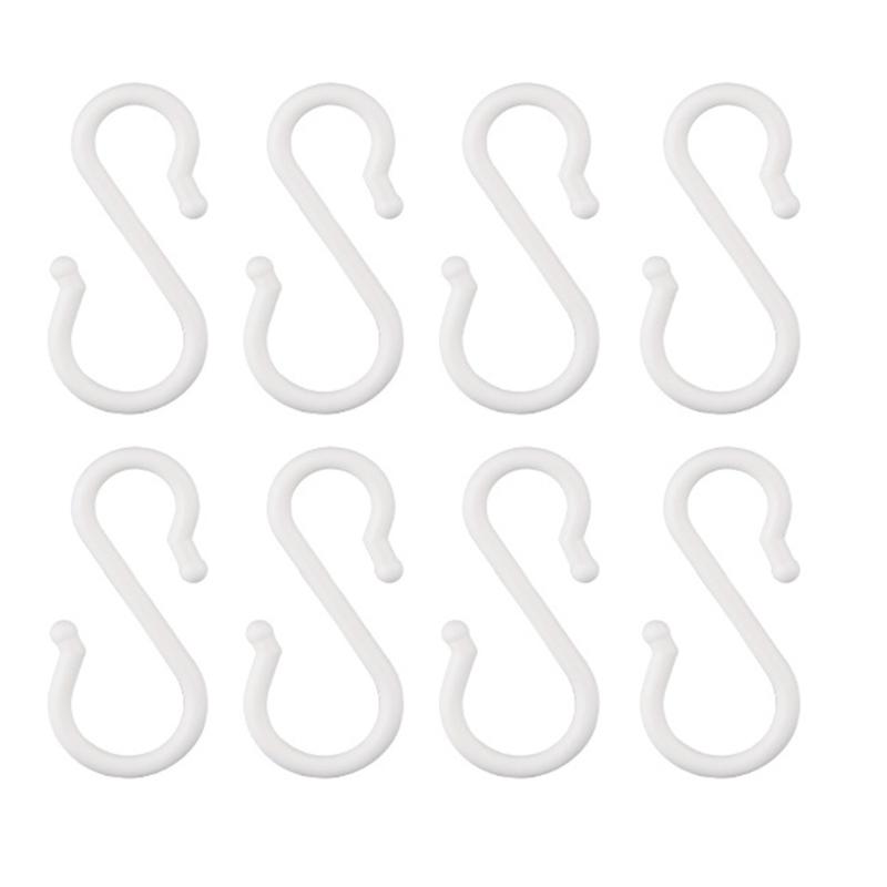 Selbstklebende Kunststoff-S-Haken Keine Nägel erforderlich Wandhängende Organizer Aufhänger für Praktische Küchen- Badezimmeraufbewahrung