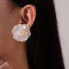 10-Piece Vacation Style Acrylic Imitation Pearl Flower Simple and Sweet Commuter Earrings