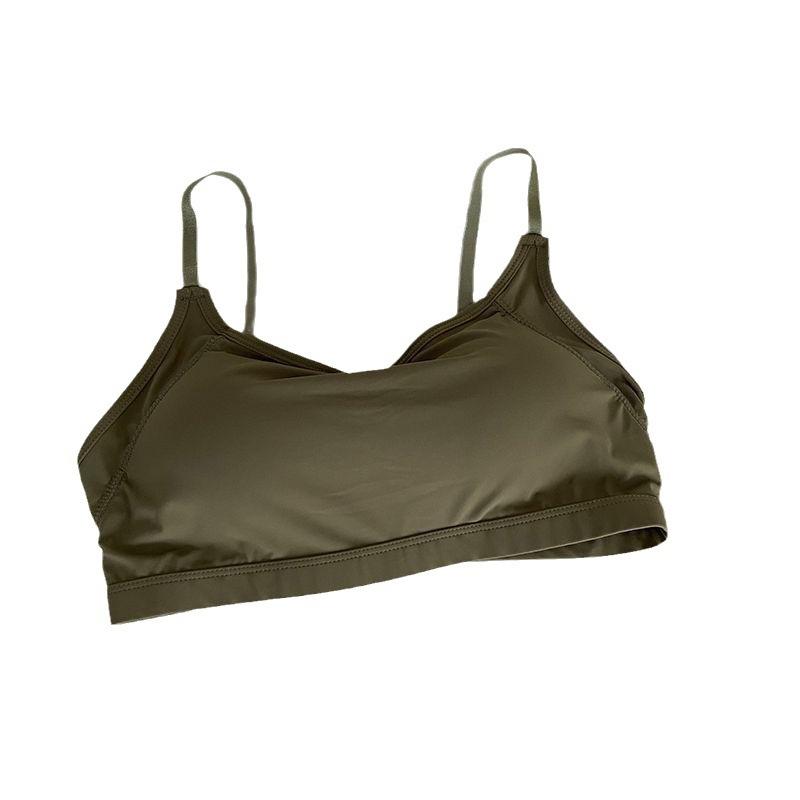 Small suspenders, beautiful back underwear, women's steel-free bra, open back, ice silk tube top with fixed chest pad, integrated chest wrapping base