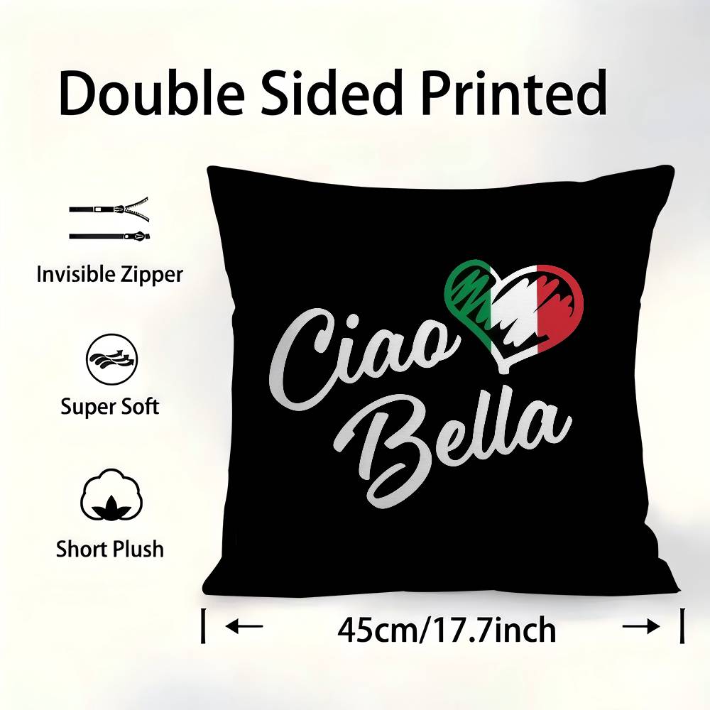Ciao Bellas Italy Cushion Cover Decorative Pillow Sofa Home Decor Case Pillow Cases