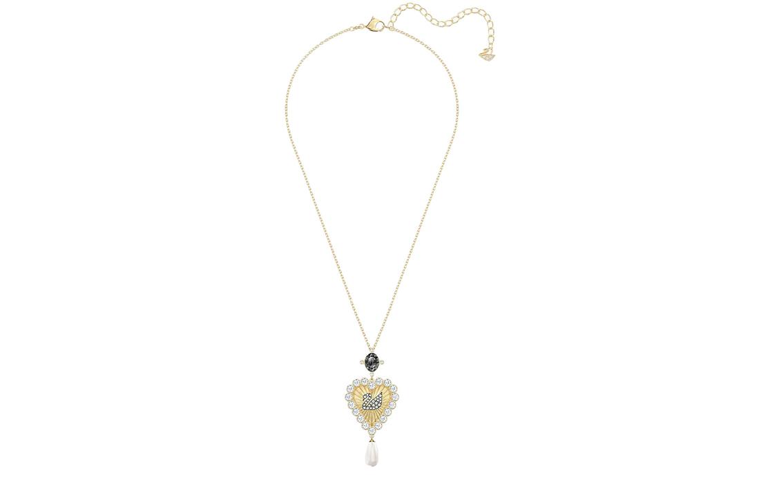 Swarovski Vintage Schwan Halsketten Damen Gold 5452384 Gold white