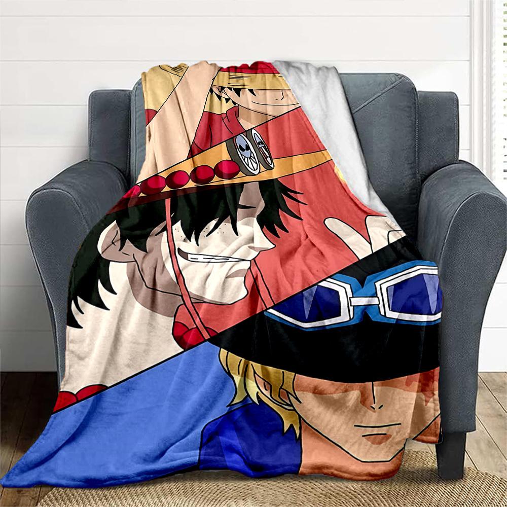 1PC One Piece Adventure Outdoor Blanket Lightweight Flannel, Soft & Warm, All-Season Use for Sofa, Outdoor, Camping, Living Room, Office86
