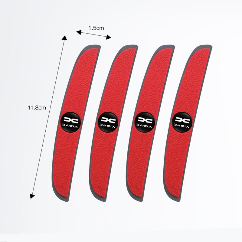 BGT1 4Pcs Rubber Anti Collision Strip Car Door Rearview Mirror Protector Stickers For Dacia Logan Sandero Duster Stepway Jogger Lodgy