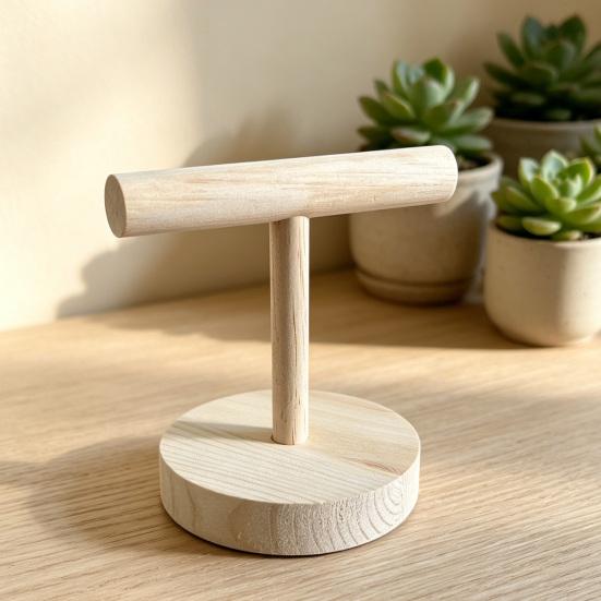 Yousheng Bird Perch Stand for Small Birds Tabletop Wooden Parrot Perch with Round Base Training Perch Rest Platform for Budgies Lovebirds Parakeets