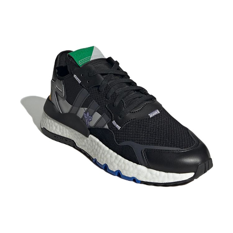 Adidas Originals Nite Jogger Lederstoff Bequeme Sportliche Rutschfest Langlebig Low Top Lifestyle Freizeitschuhe Unisex Freizeitschuhe Schwarz GX2184