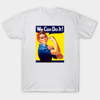 T-shirt Femme Rosie la Riveteuse Imprimé Harajuku T-shirt Kawaii Été Manches Courtes T-shirt Femme Haut Tee