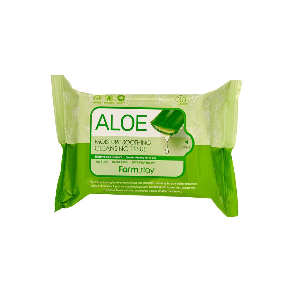 FARM STAY Aloe Moisture Soothing Cleansing Tissue 30sheets x 3pcs 30sheets x 6pcs