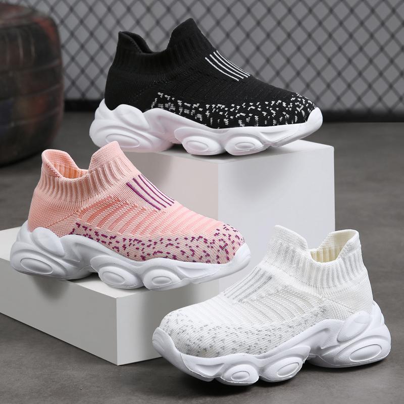 Newest Children'S Socks Shoes Breathable Lightweight Casual Running Shoes Cute Boys Girls Outdoor Nonslip Walking Sneakers