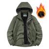 QINPHEN Windproof Jacket for Outdoor Cold Weather Water and Ideal for and Size XL Men's Fleece-Lined Climbing, Protection, Repellent, Breathable,