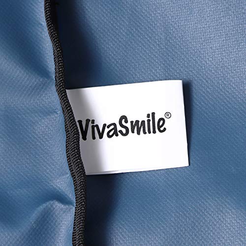VivaSmile Large Capacity Drawstring Tote Bag (Large, Marine Blue)