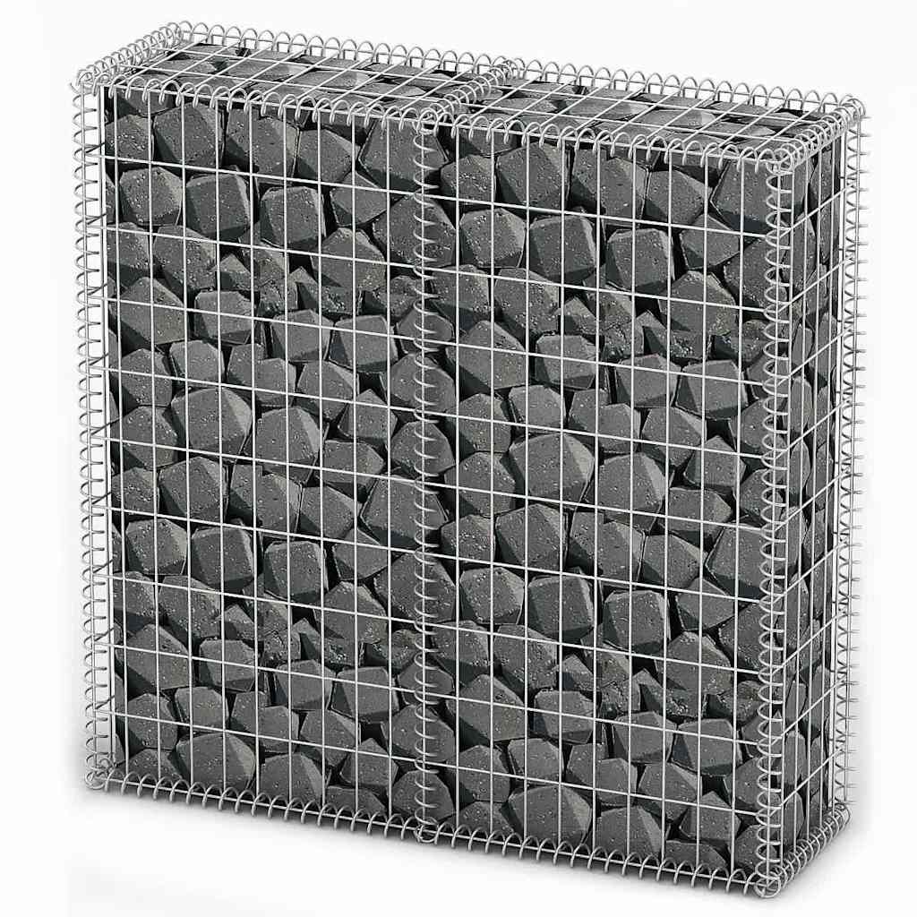 Steinkorb Gabione mit Deckeln Verzinkter Draht 100*100*30 cm