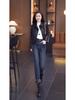 Brand Women's 2025 Autumn/Winter Velvet-Lined Skinny Jeans for Petite Figure