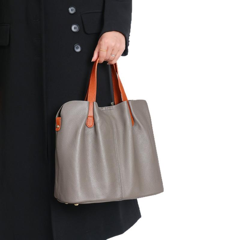 Tragetasche, Große Kapazität, Hochwertige Stiltasche, Umhängetasche, Damenhandtasche, Echtes Leder