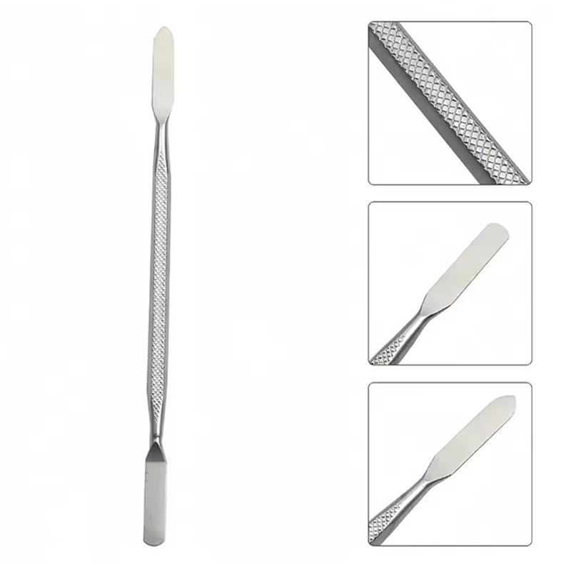 

3Pcs Dental Cement Spatula Stainless Steel Mixing Spatula Equipment Double Ended Nail Art Makeup Foundation Mixing Stick
