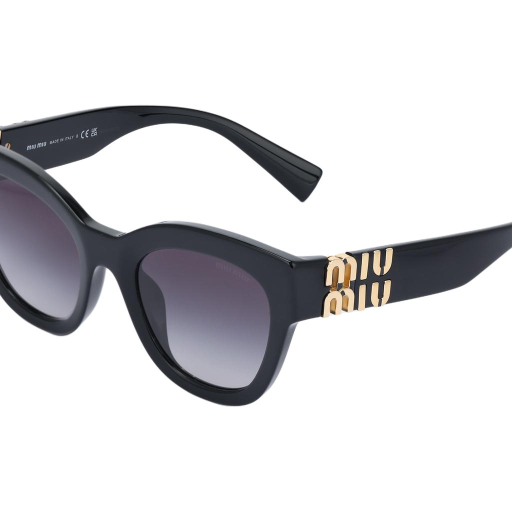 Miu Miu Logo Design Cat Eye Sunglasses Women sunglasses Black SMU01YF-1AB5D1