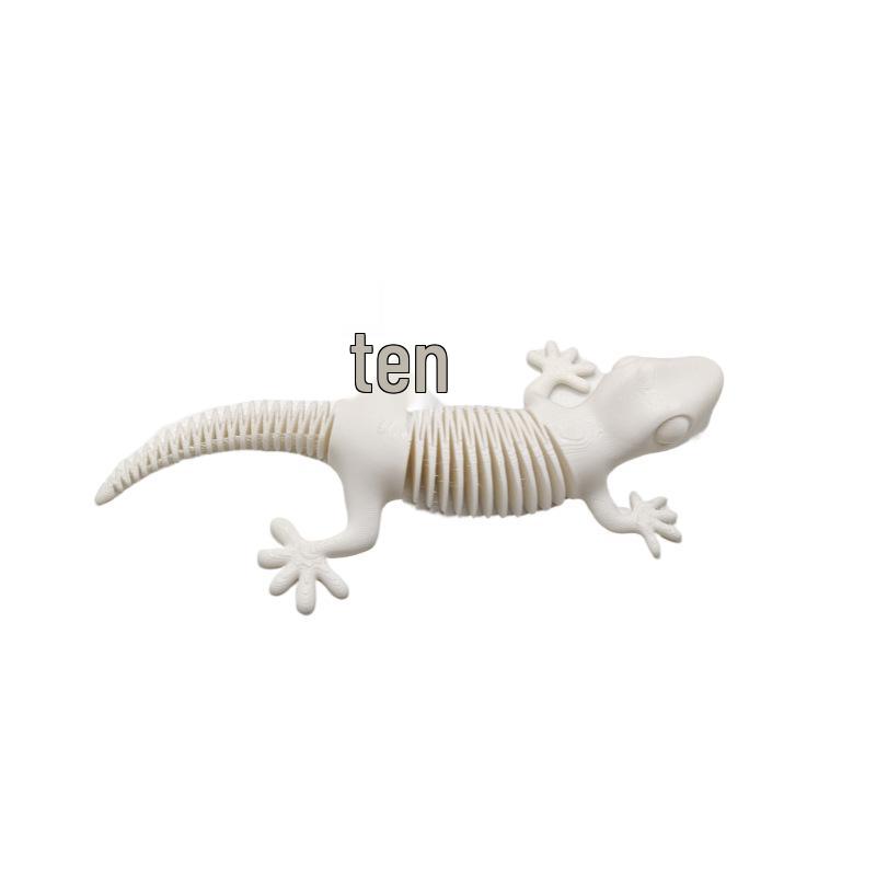 3D Printed Articulated Spring Lizard Model Toy 13cm