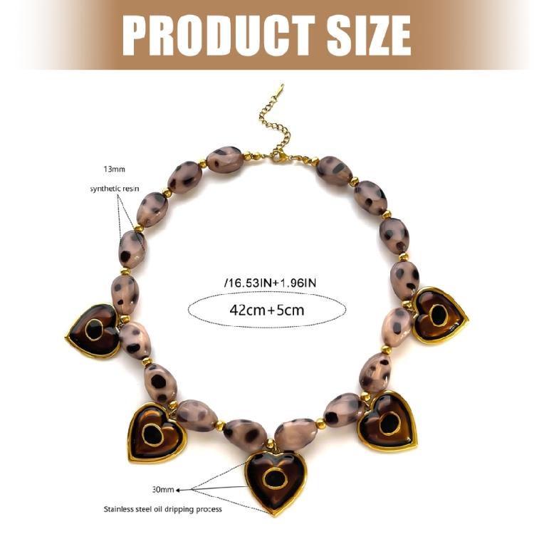 Retro Heart Evil Eyes Necklace Stainless Steel Adjustable Chain Jewelry For Women Vintage Layer Versatile Accessory