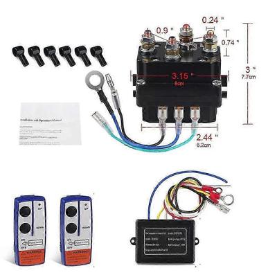 12V 500A HD stykač Solenoid ovládání navijáku Dvojitý bezdrátový dálkový ovladač Sada pro vyproštění