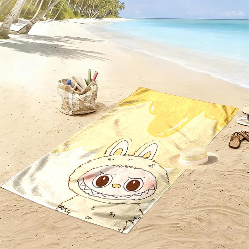 LABUBU Beach Towel, Multi-purpose Beach Towel Perfect for Camping and Beach Vacations