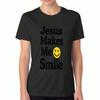Jesus Loves You Women's Cotton T Shirt, Premium Cotton Print, Durable, Casual Fashion. Floral Heart Graphic Tee, Faith Based Apparel, Stylish Gift Ide