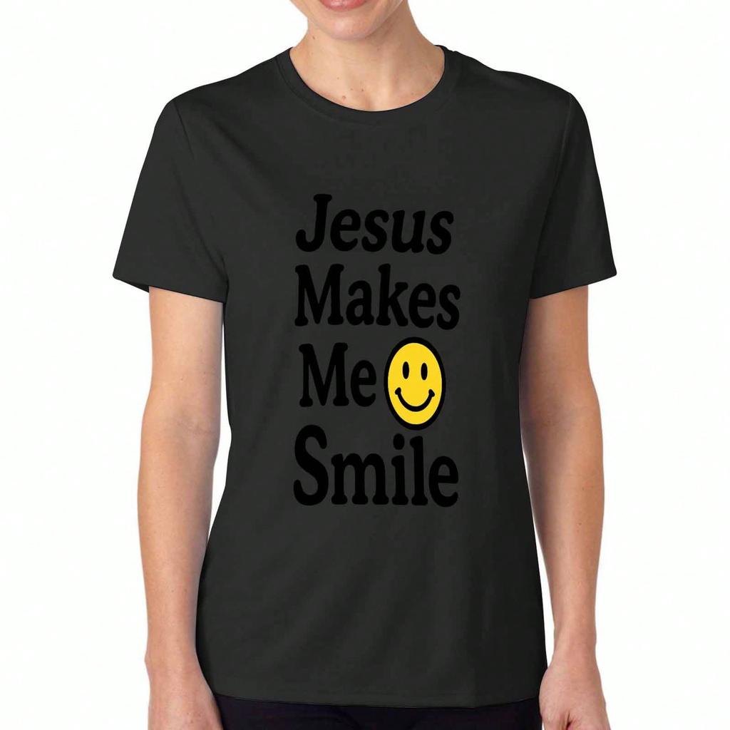 Jesus Loves You Women's Cotton T Shirt, Premium Cotton Print, Durable, Casual Fashion. Floral Heart Graphic Tee, Faith Based Apparel, Stylish Gift Ide