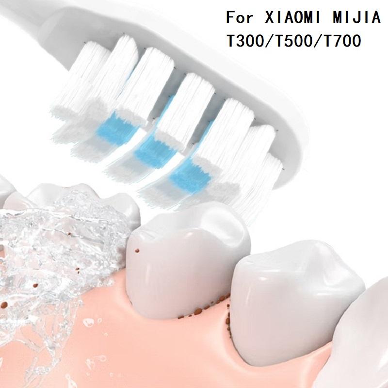 4 Pcs/Pack Electric Toothbrush Replacement Heads For XIAOMI MIJIA T300/T500/T700 Soft Bristle Nozzle Deep Clean Tooth Brush Head
