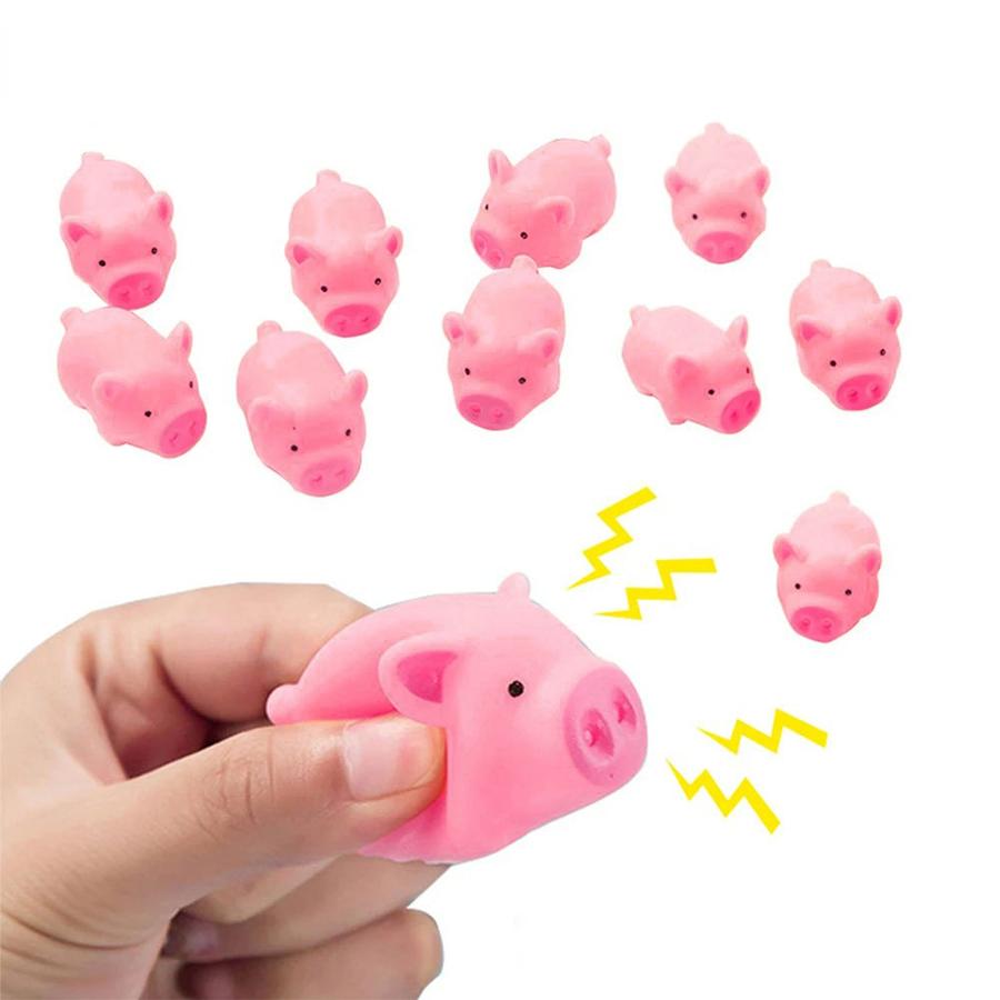 5/15/30pcs Pink Pig Durable Stress Relief Supplies Pet Dog Chew Squishy Toys Squeeze Decompression Tool Birthday Gift XJM