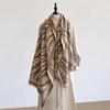 Luxury Cashmere Shawl New Streak Two-Sided Soft Warm Fringe Pashmina Scarf Winter Coldproof Windproof Blanket Wrap for Women