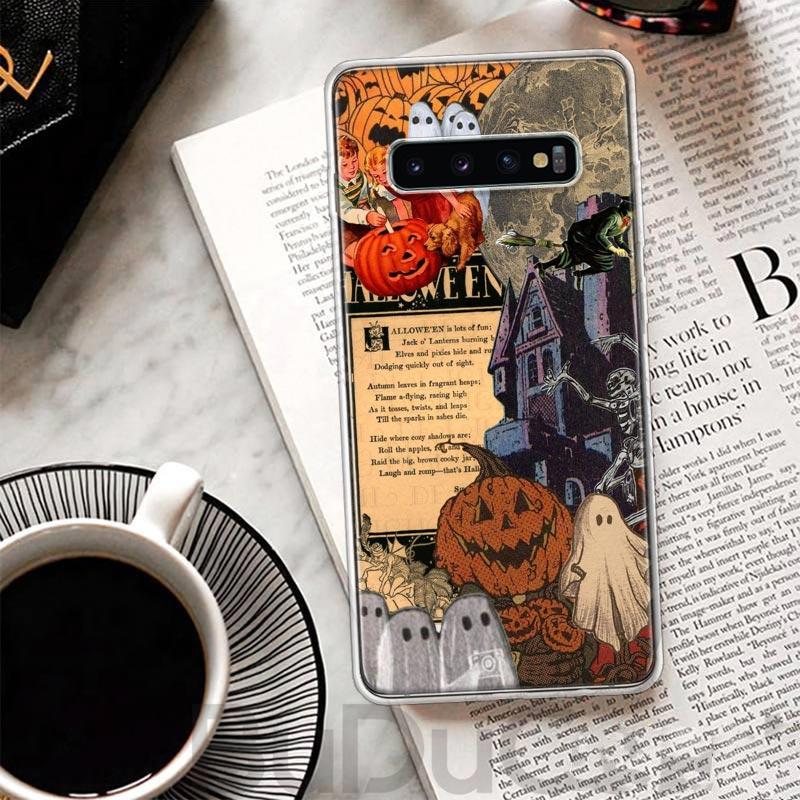 October Fall Halloween Spooky Pumpkin Cover For Samsung Galaxy S23 S22 S24 S25 Ultra Phone Case S21 Plus S20 FE S10 + S25Ultra P