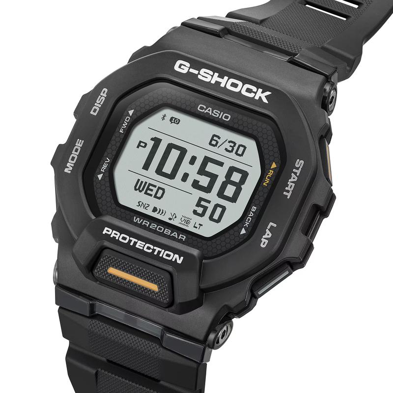 CASIO G-SQUAD series 200 meters waterproof, impact-resistant, Quartz, resin strap, , men's watch, gray dial GBD-200-1A1