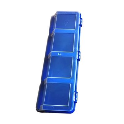 1Pcs New 4 Compartments Parts Storage Box with Lid Blue Red Screw Organizer Box Plastic Display Tool Part Container Bin