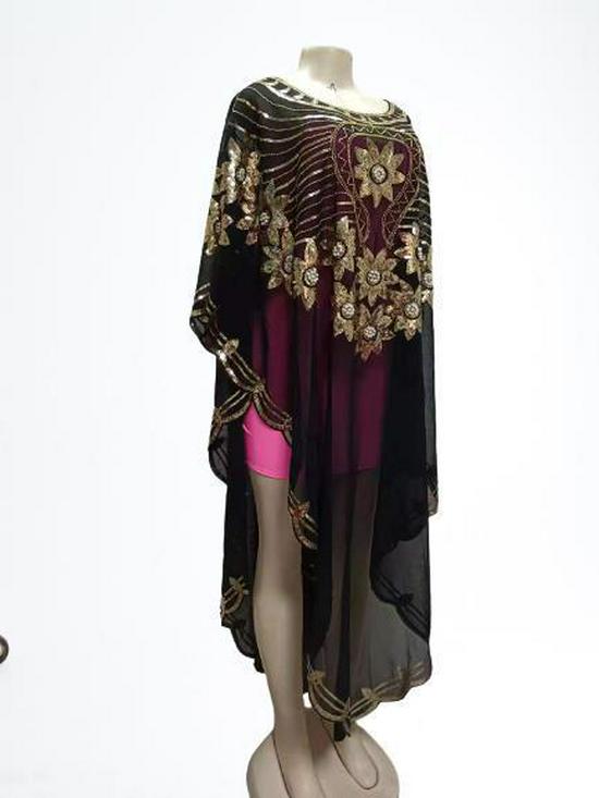 

Летнее платье больших размеров One Size чёрный