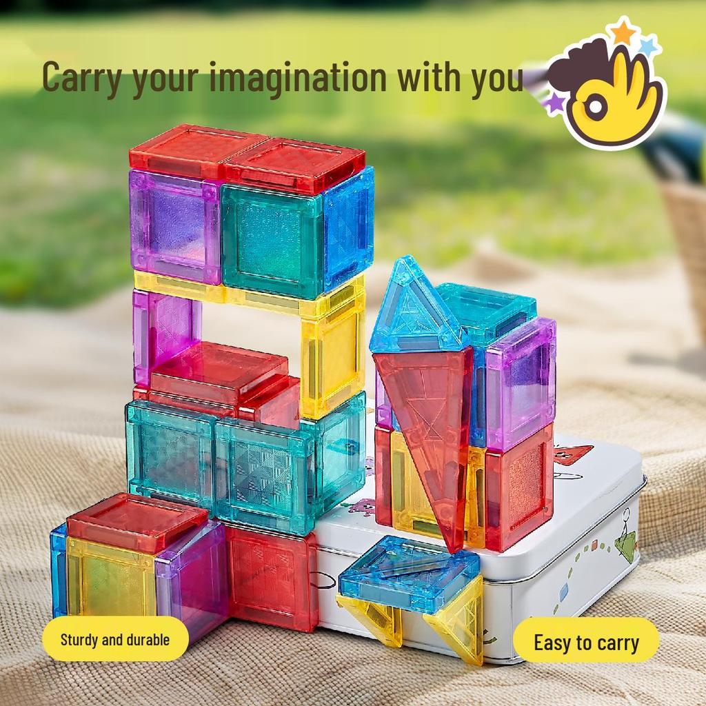 Magnetic Tiles Children's Toy: Hot-Selling Mini Educational STEM Building Blocks