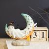 European Style Creative Mermaid Moon Little Witch Halloween Resin Crafts Living Room Decoration Decorations