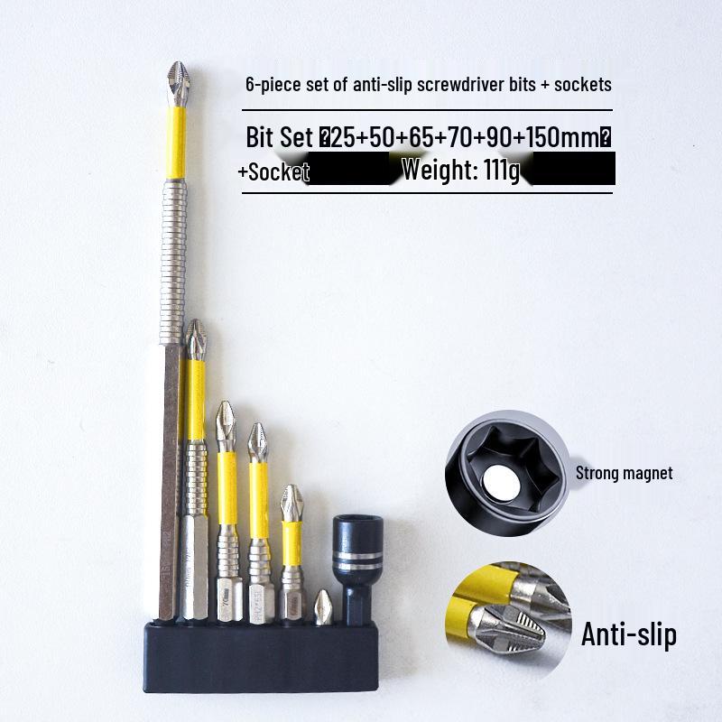 K5 Impact-Resistant Anti-Slip Magnetic Screwdriver Bit - Super Hard Phillips for Electric Drill