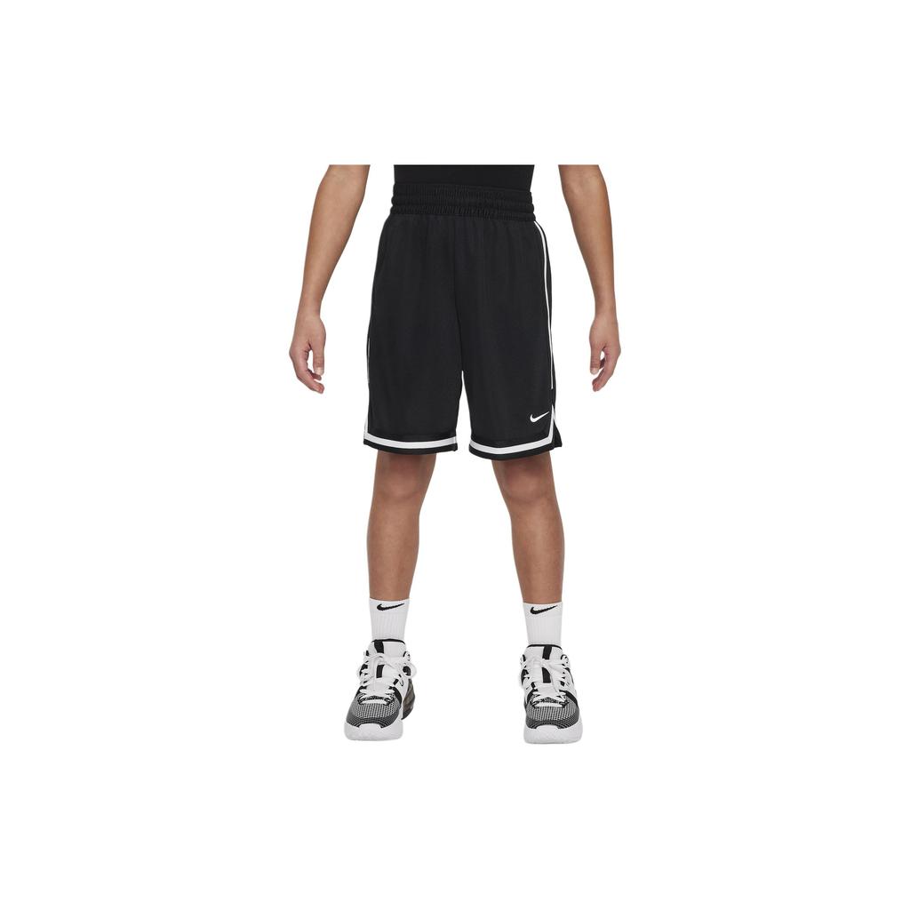 Nike Kids Basketball Shorts Logo Print Elastic Straight Leg Shorts Kids shorts Black FJ6802010