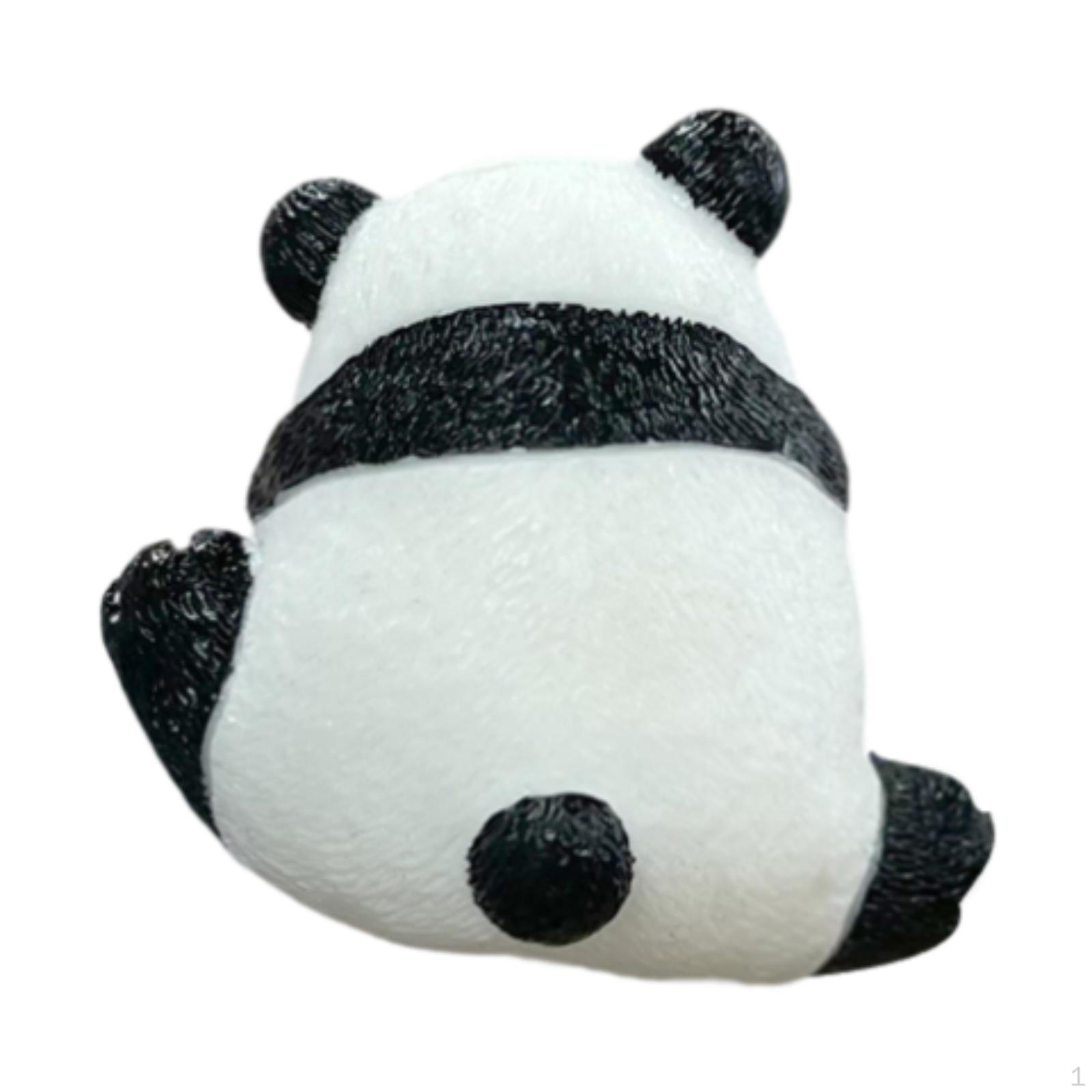 

Мини-фигурка животного, компьютерные мониторы, декор, простая установка, украшения, милый орнамент, креатив Panda