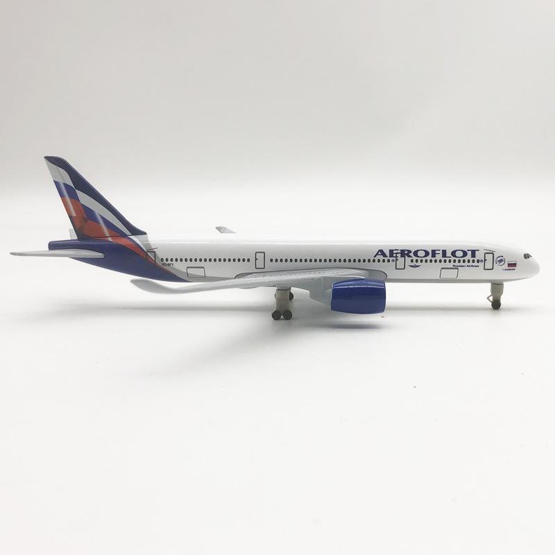 Display Airplane Model 20CM 350 A350 Russia Aeroflot Aircraft with Base Landing Gear Alloy Plane Model Collection