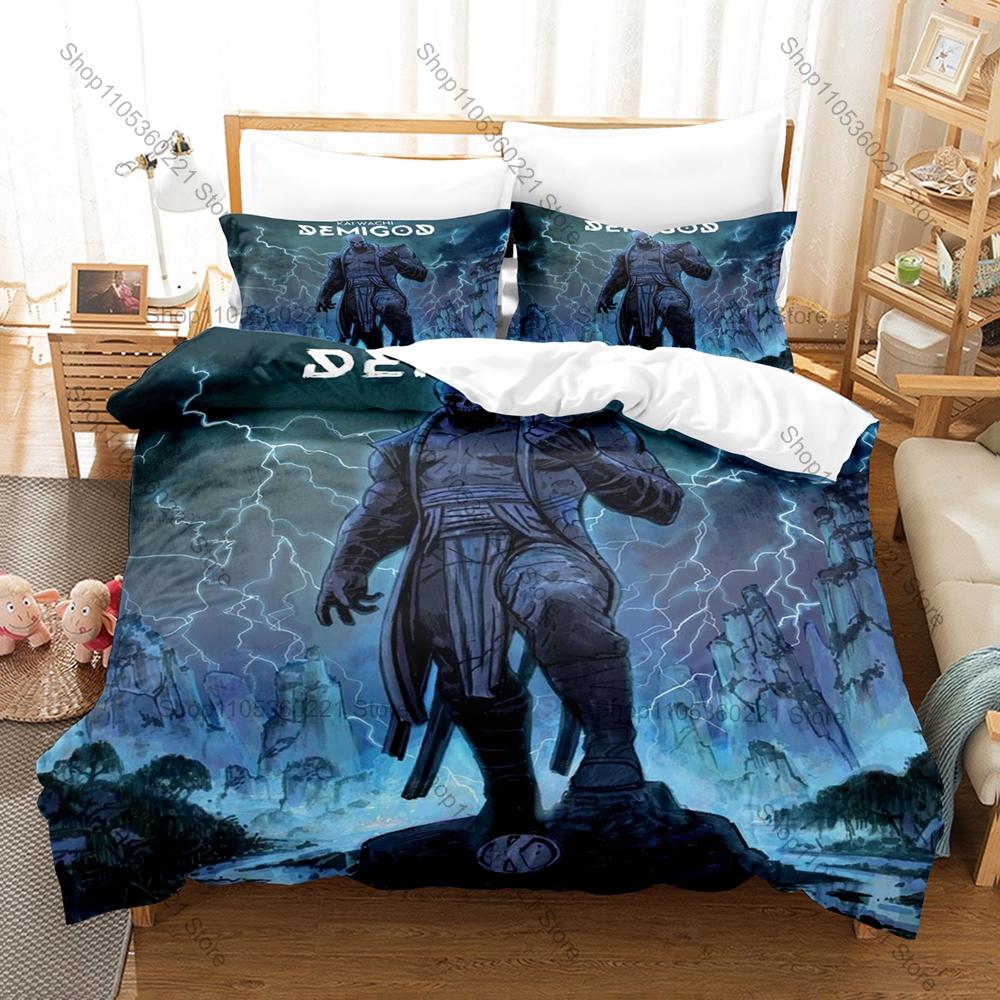 Teschio Horror Gotico Grafica Kai Wachi EDM Bass DJ Concerto Merch Set Biancheria da Letto Copripiumino con 2 Federe Adolescente Headbanger