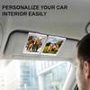 UV Protection Car Picture Holder Transparent Visor Clip Photo Frame Car Photo Holder  Car Interior