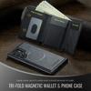 Samsung S25 Ultra Magnetic Card Holder Wallet Case - Drop-Proof with Card Slots, Also Fits S24 Plus